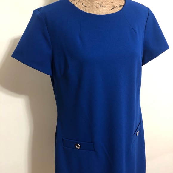 NWT! Tommy Hilfiger Cobalt Blue Dress Size 14 - Picture 5 of 12
